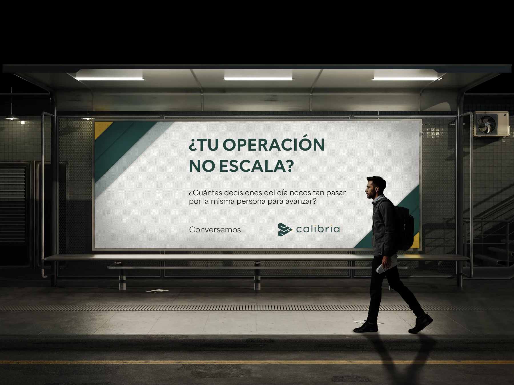 Calibria bus-stop advertisement