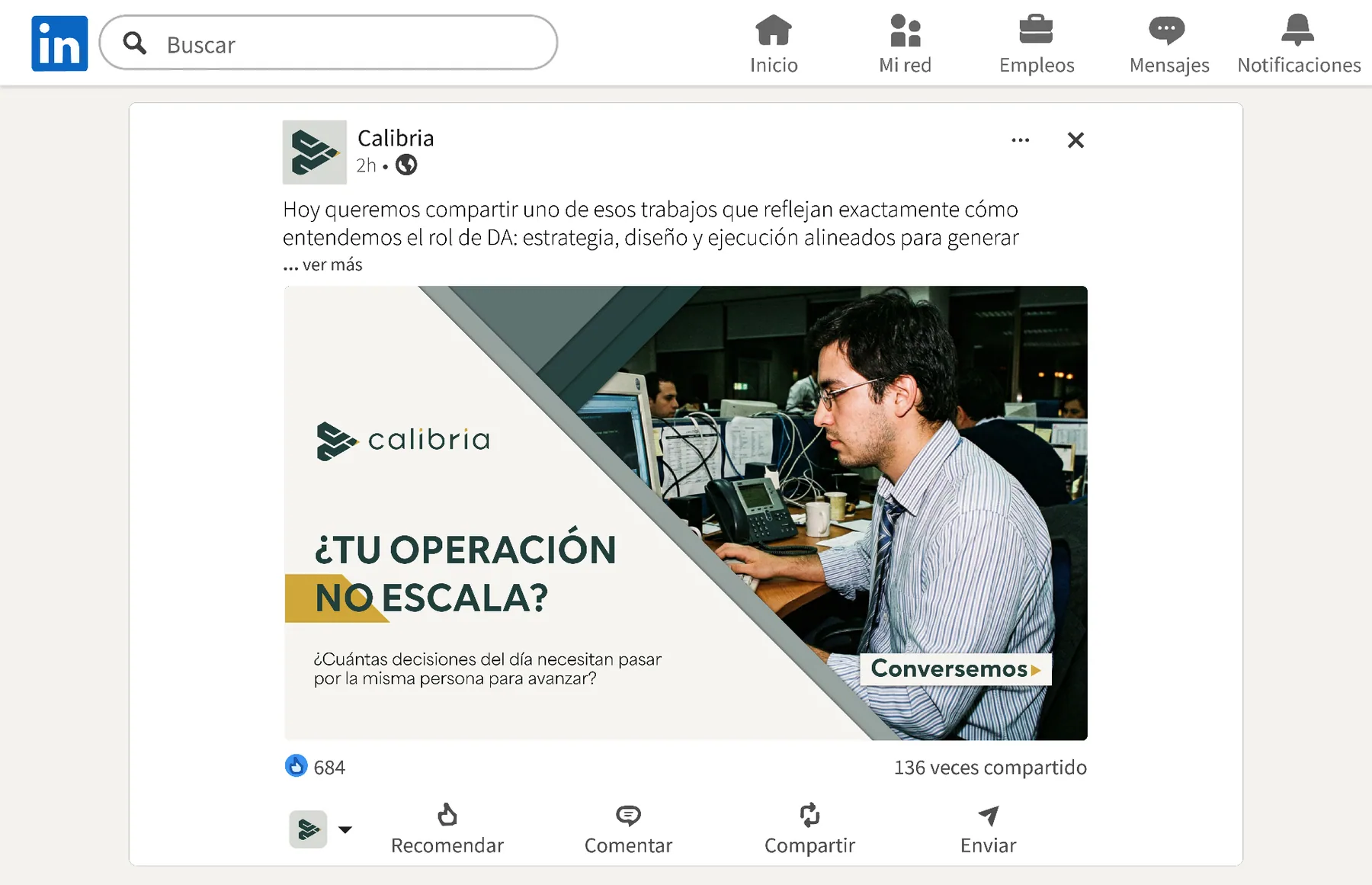 Calibria LinkedIn post design