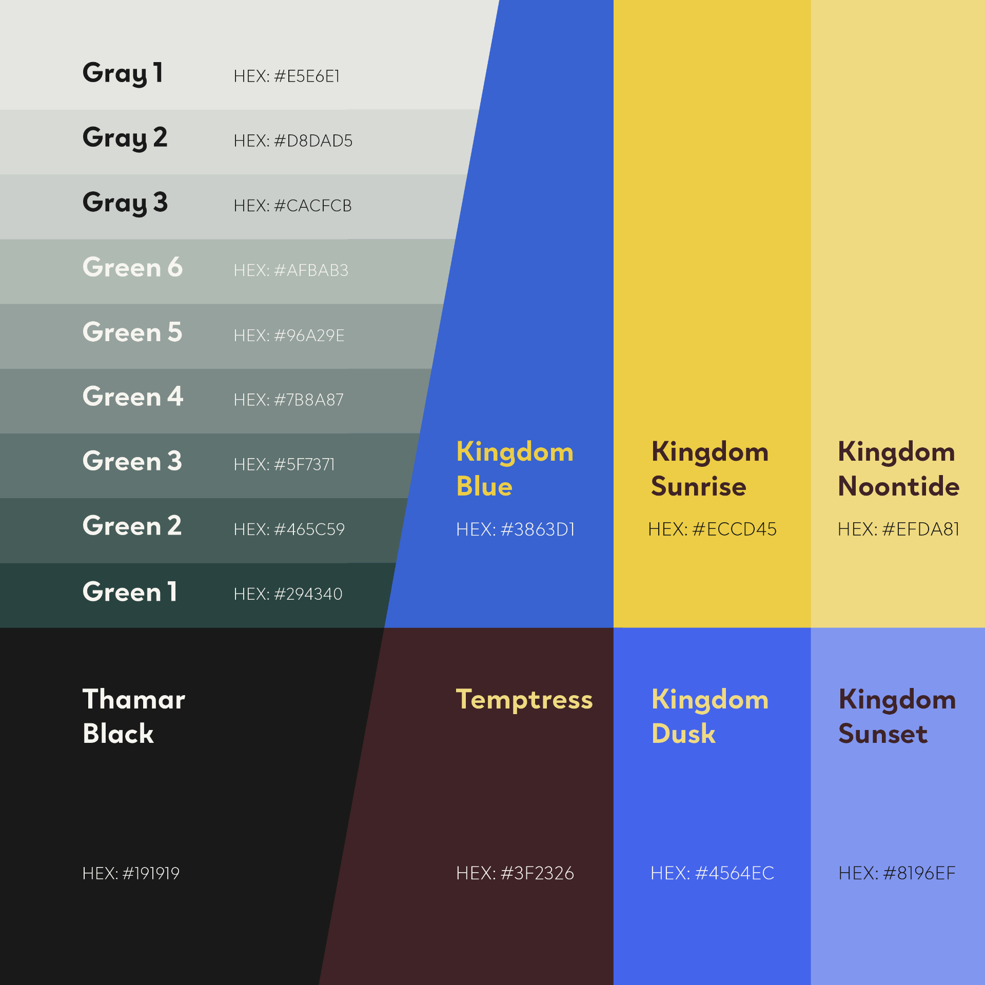 Calibria secondary color palette